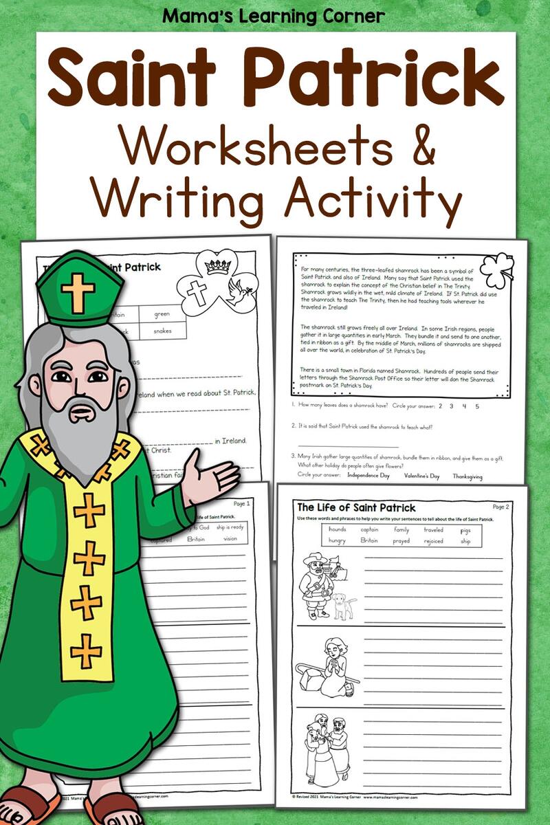 Saint Patrick Worksheets For 2nd 4th Graders Mamas Learning Corner Grade 4 St Patrick S Day Worksheets