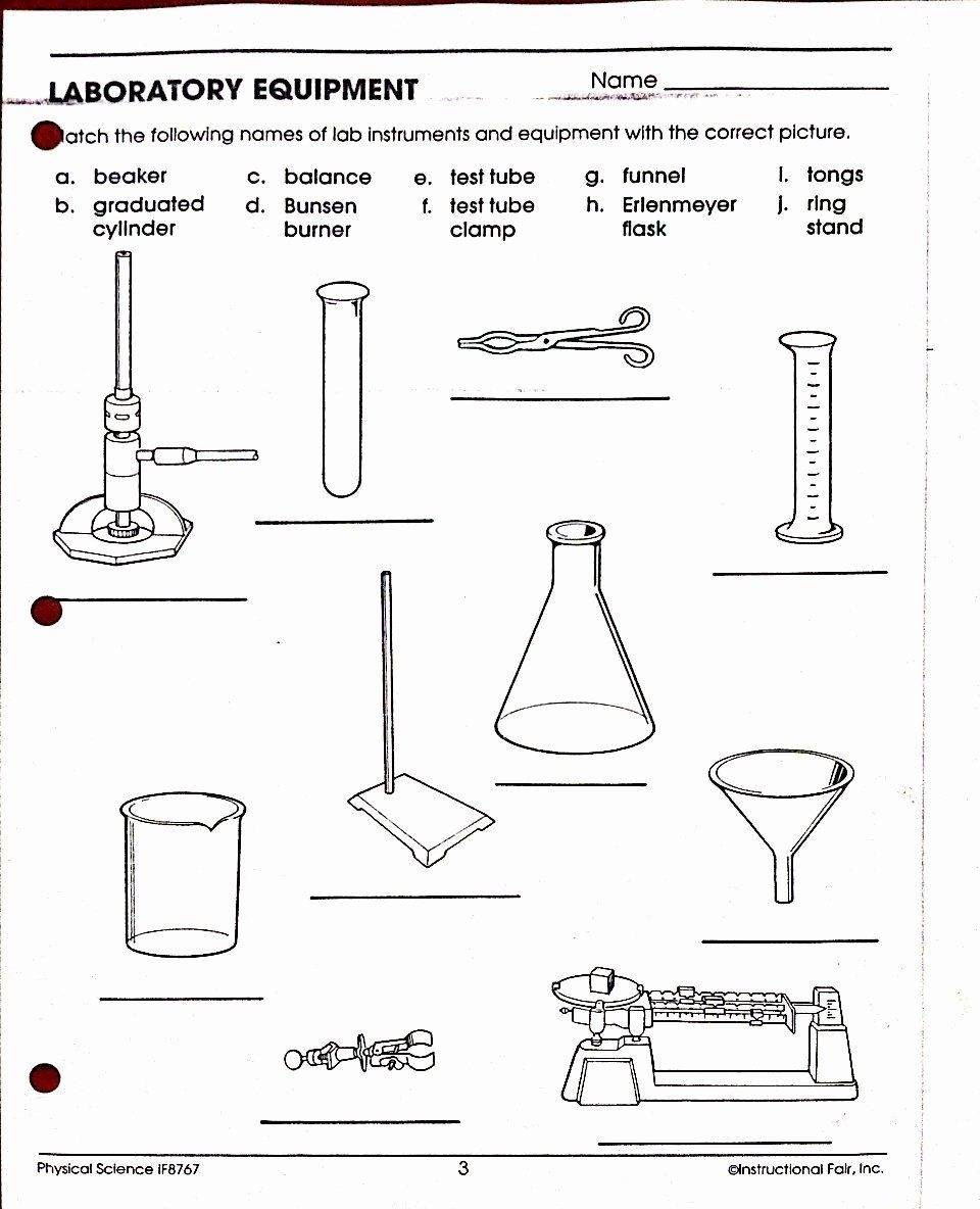 Science Lab Equipment Worksheet Interactive Learning Resources