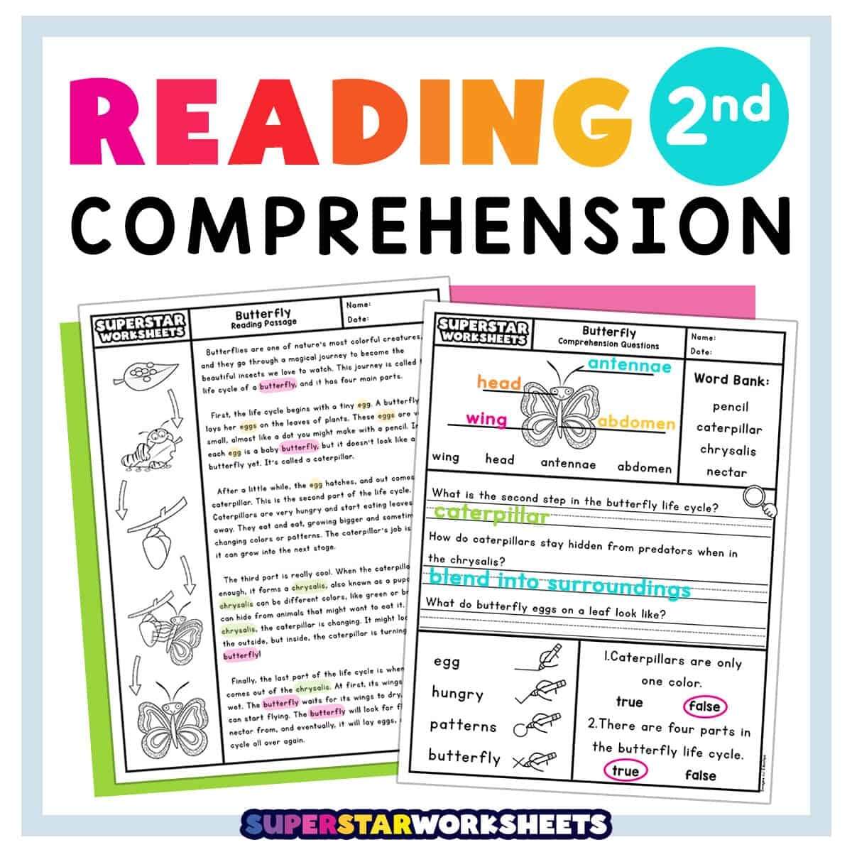Reading Worksheets Superstar Worksheets