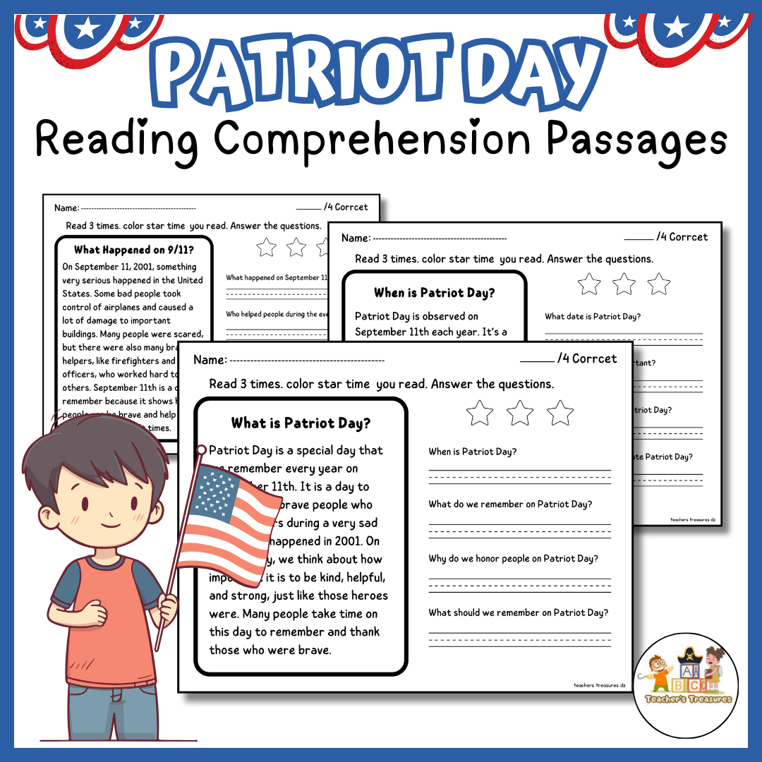 September 11th 9 11 Patriot Day Holidays Reading Comprehension Passages K Made By Teachers