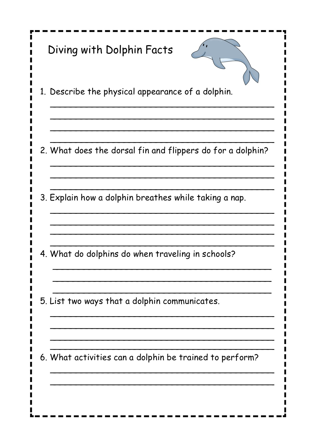 Sharks Dolphins Whales Oh My Reading Passage Comprehension Made By Teachers