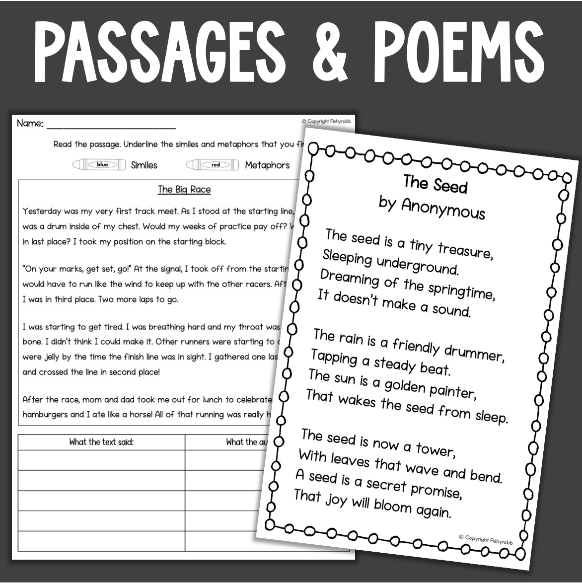 Similes And Metaphors Worksheets And Task Cards Made By Teachers Reading Comprehension Passages Idioms Similes Theme Inference Questions Made By Teachers