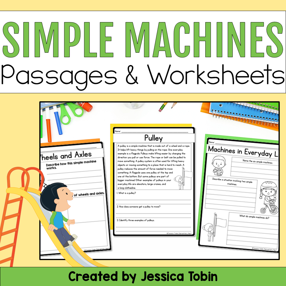 Simple Machines Reading Passages And Worksheets Simple Machines Reading Article Grades 5 7