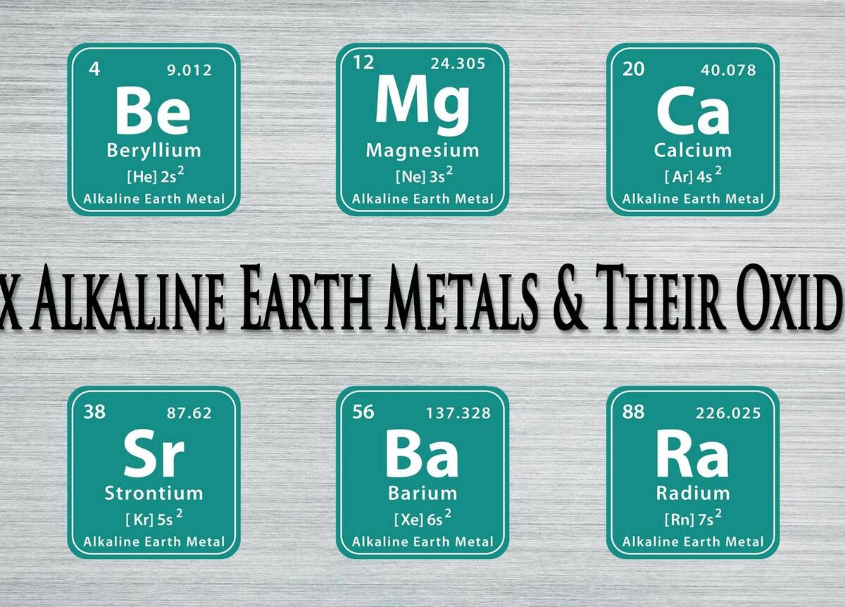 Six Alkaline Earth Metals Their Oxides