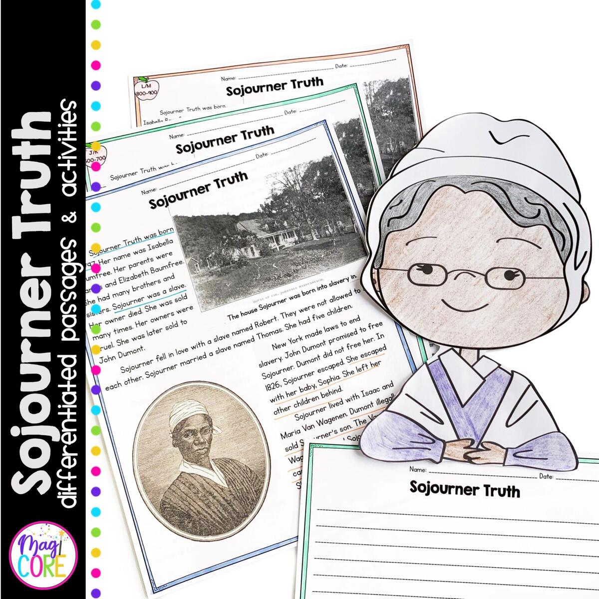 Sojourner Truth Differentiated Reading And Writing Activities MagiCore Sojourner Truth Differentiated Reading And Writing Activities MagiCore