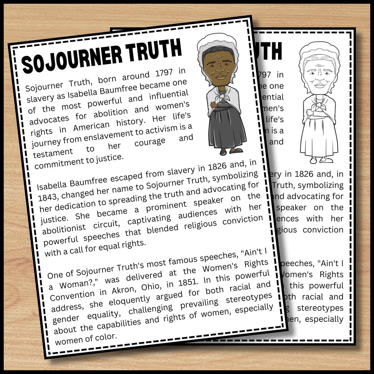 Sojourner Truth Reading Comprehension Passage Questions Black History Month Made By Teachers Sojourner Truth Reading Comprehension Passage Questions Black History Month Made By Teachers