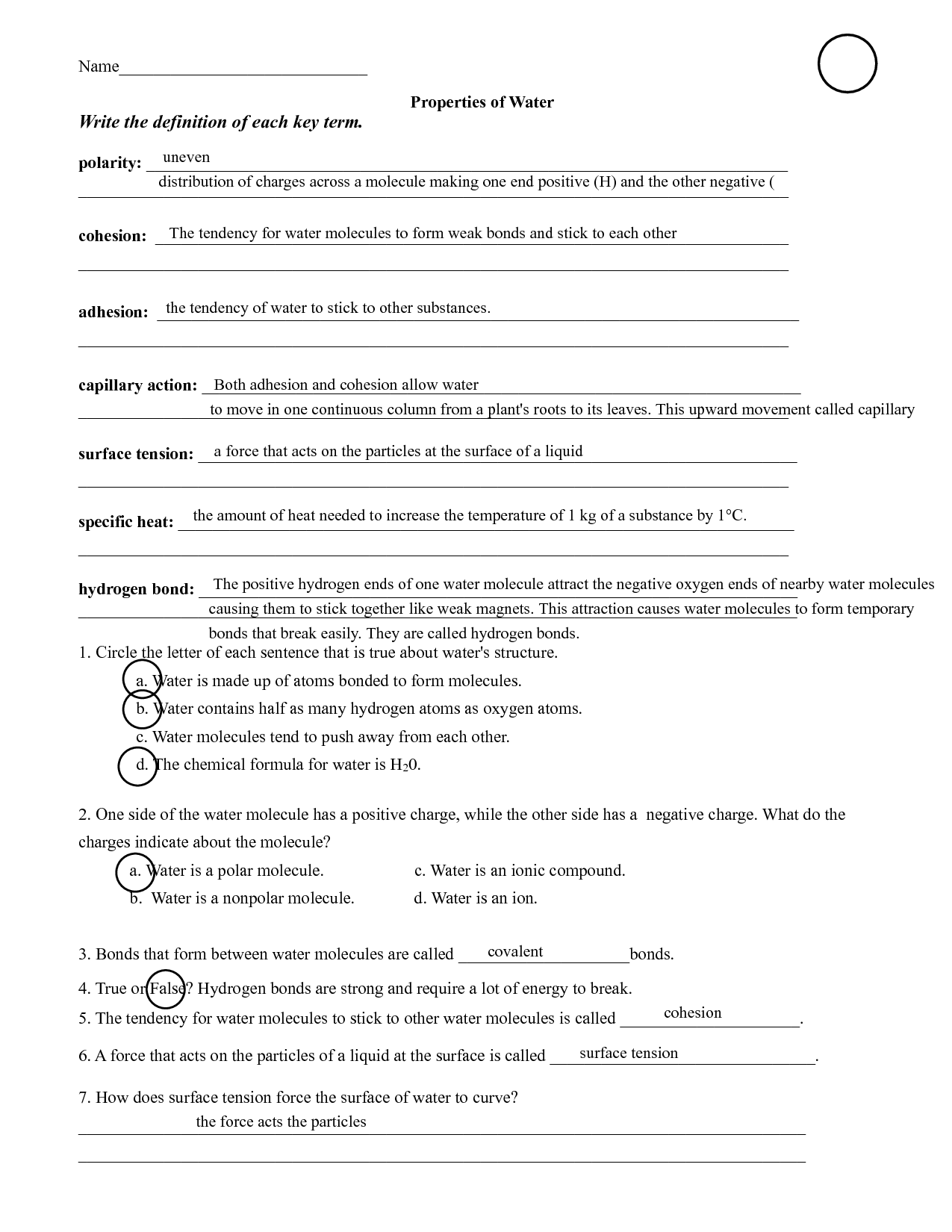 SOLUTION The Properties Of Water Based Discussion Studypool Worksheets Library SOLUTION The Properties Of Water Based Discussion Studypool Worksheets Library