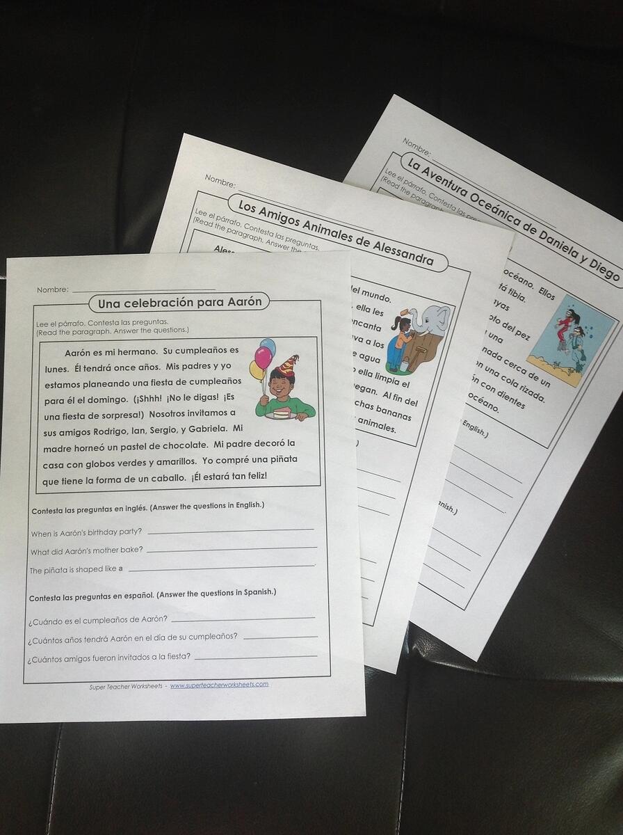 Spanish Reading Passages