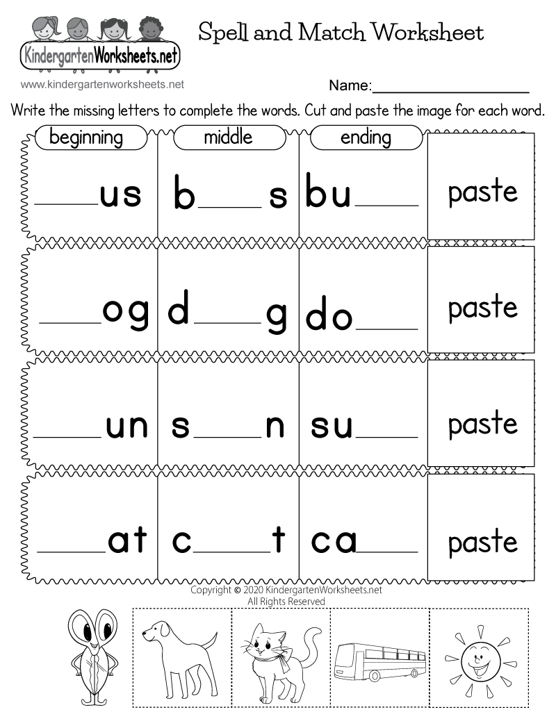 Spell And Match Worksheet Free Printable Digital PDF Irregular Spelling Patterns Worksheets ReadingVine