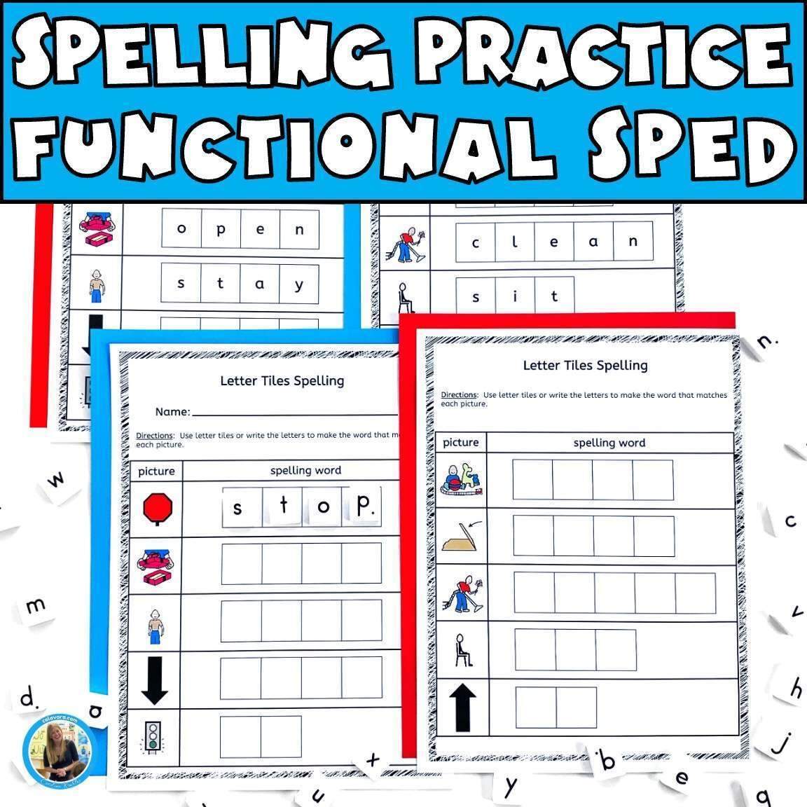 Spelling Worksheets For Special Education Functional Intervention Activities Caroline Koehler At Celavora Education