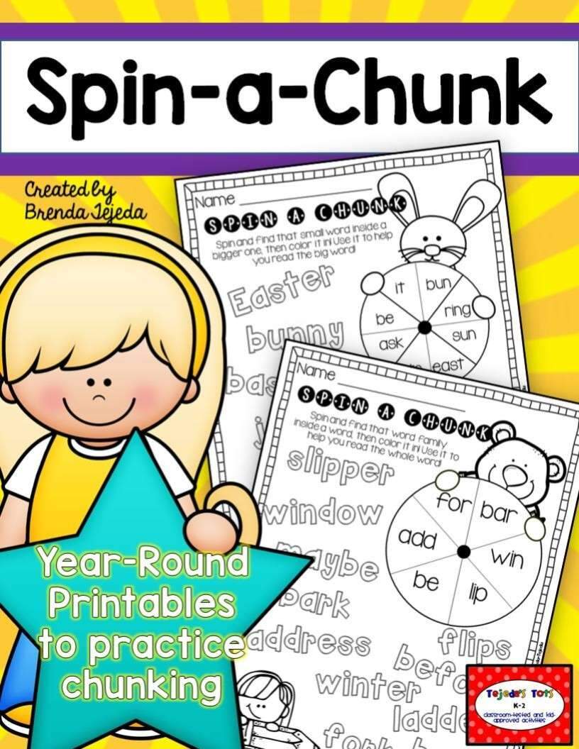 Spin A Chunk Reading Strategy Practice Pages Tejeda S Tots Spin A Chunk Reading Strategy Practice Pages Tejeda S Tots