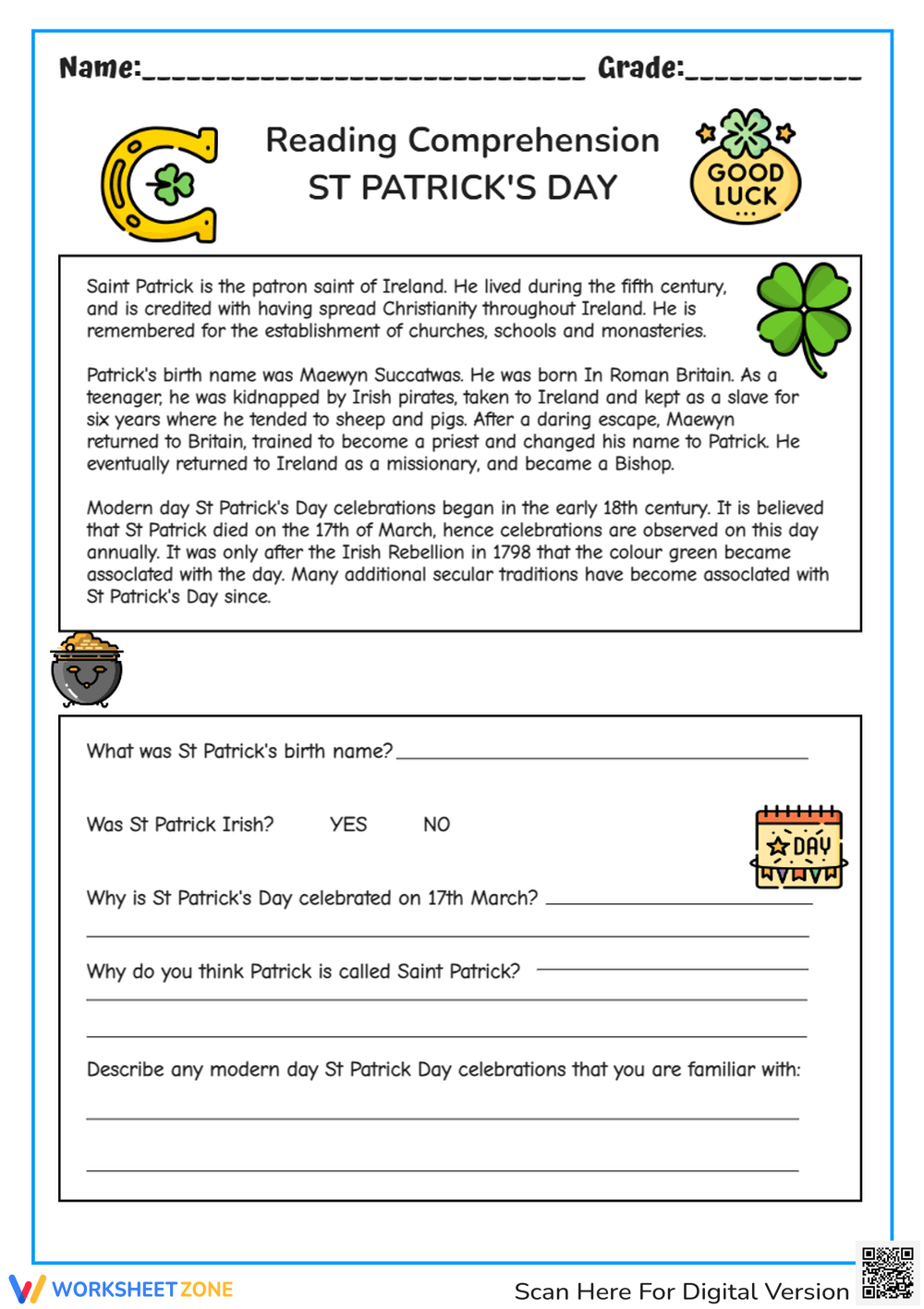 St Patricks Day Worksheets Worksheets Library St Patricks Day Worksheets Worksheets Library