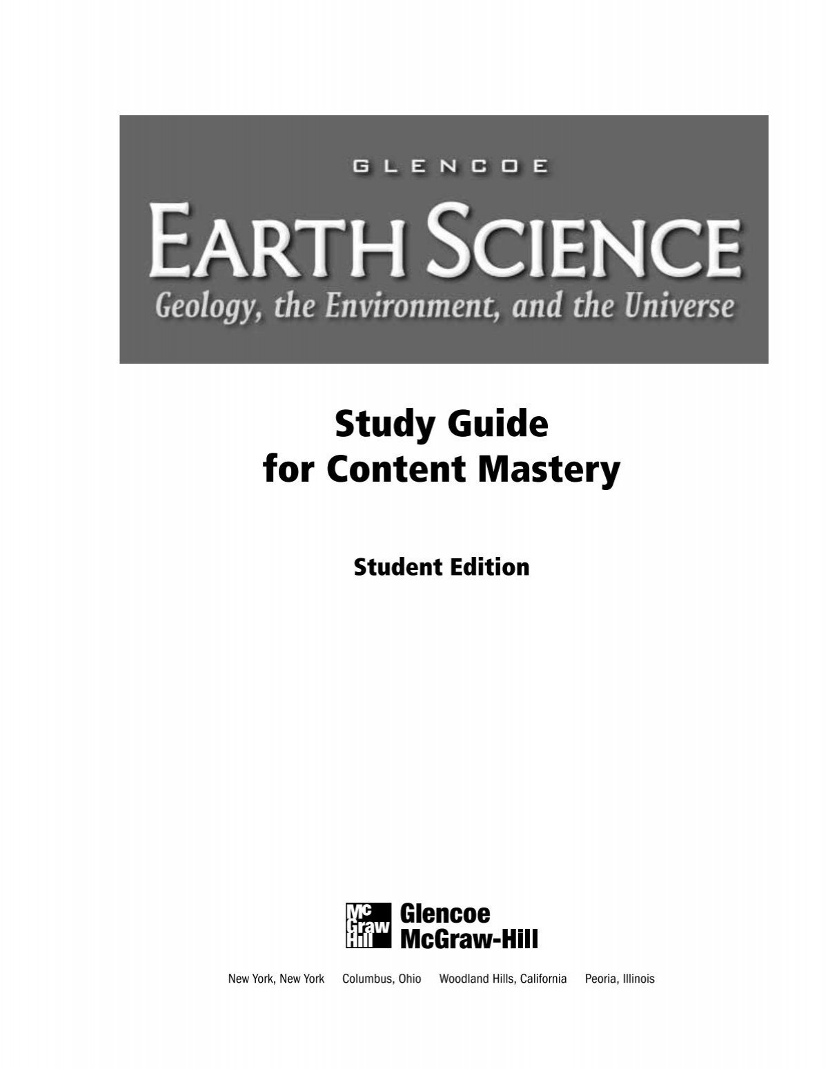 Study Guide For Content Mastery Quia