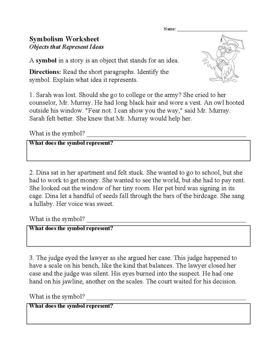 Symbolism Worksheet Literary Techniques Activity Symbolism Quiz Worksheet For Kids Study