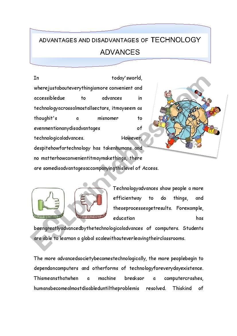Technology Reading Comprehension ESL Worksheet By Mecch71 Technology Reading Comprehension ESL Worksheet By Mecch71