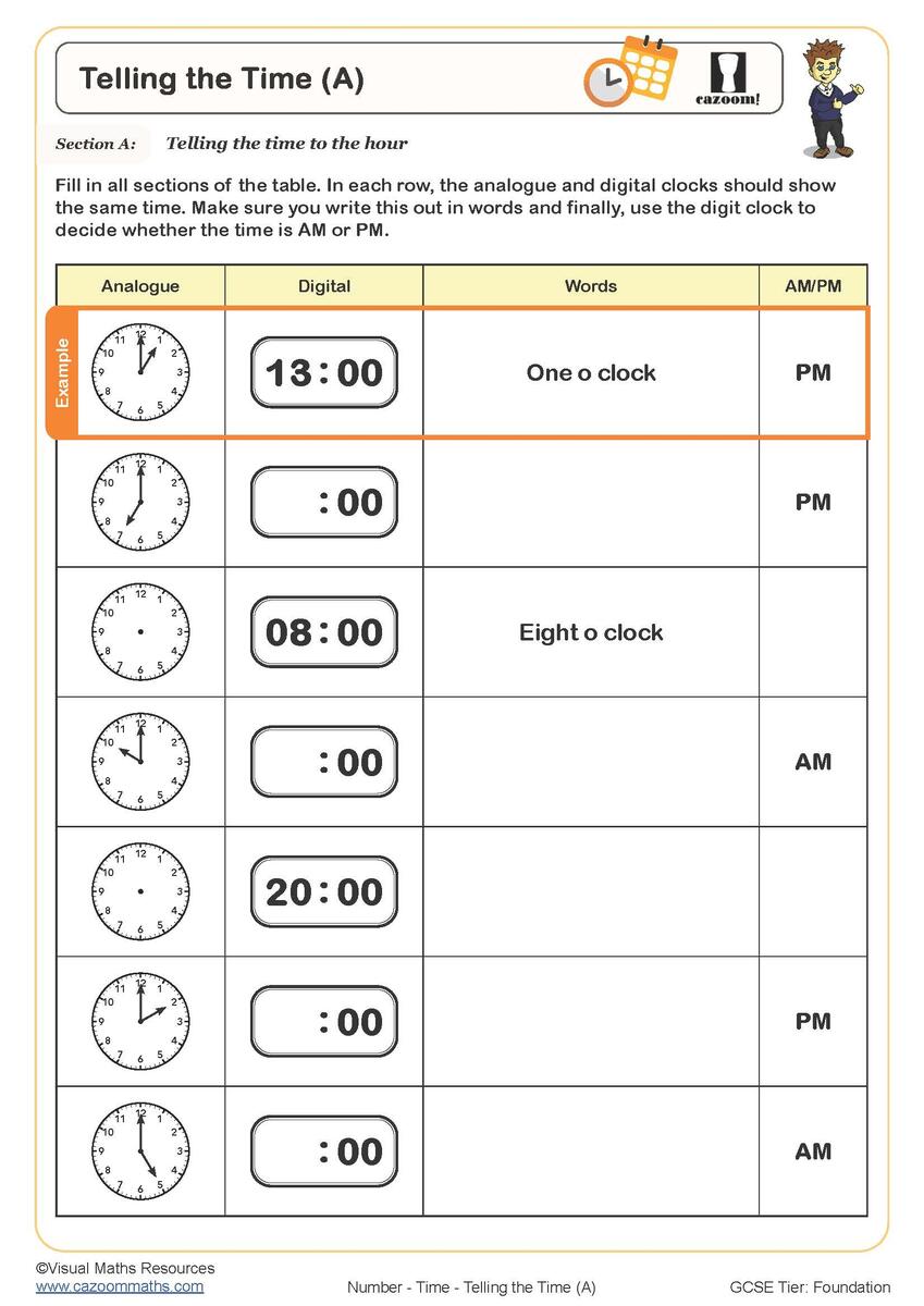 Telling The Time B Telling The Time B