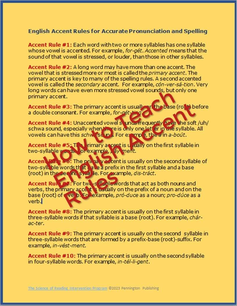 Ten English Accent Rules