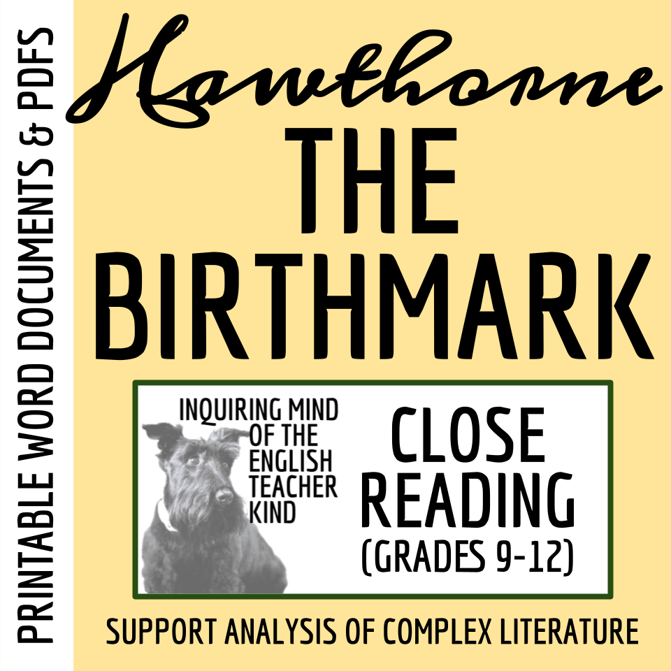 The Birthmark By Nathaniel Hawthorne Close Reading Analysis Worksheet Made By Teachers The Birthmark By Nathaniel Hawthorne Close Reading Analysis Worksheet Made By Teachers