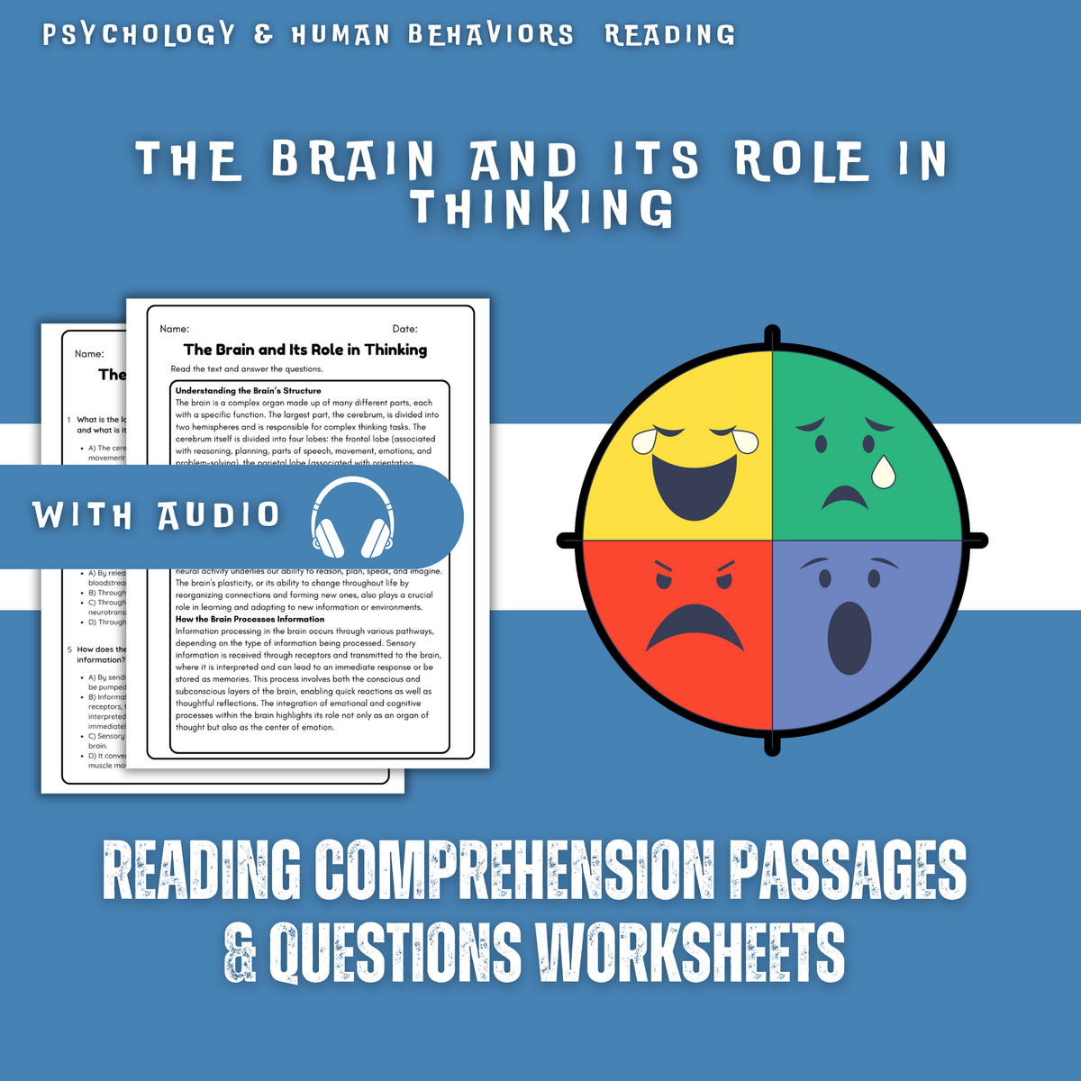 The Brain And Its Role In Thinking Reading Comprehension Passages Worksheet With Audio Made By Teachers The Brain And Its Role In Thinking Reading Comprehension Passages Worksheet With Audio Made By Teachers