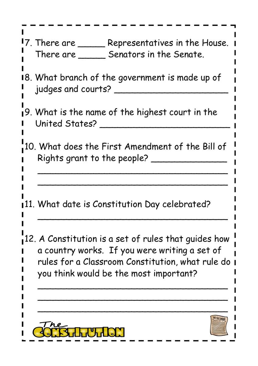 The Constitution Reading Comprehension Passage Made By Teachers