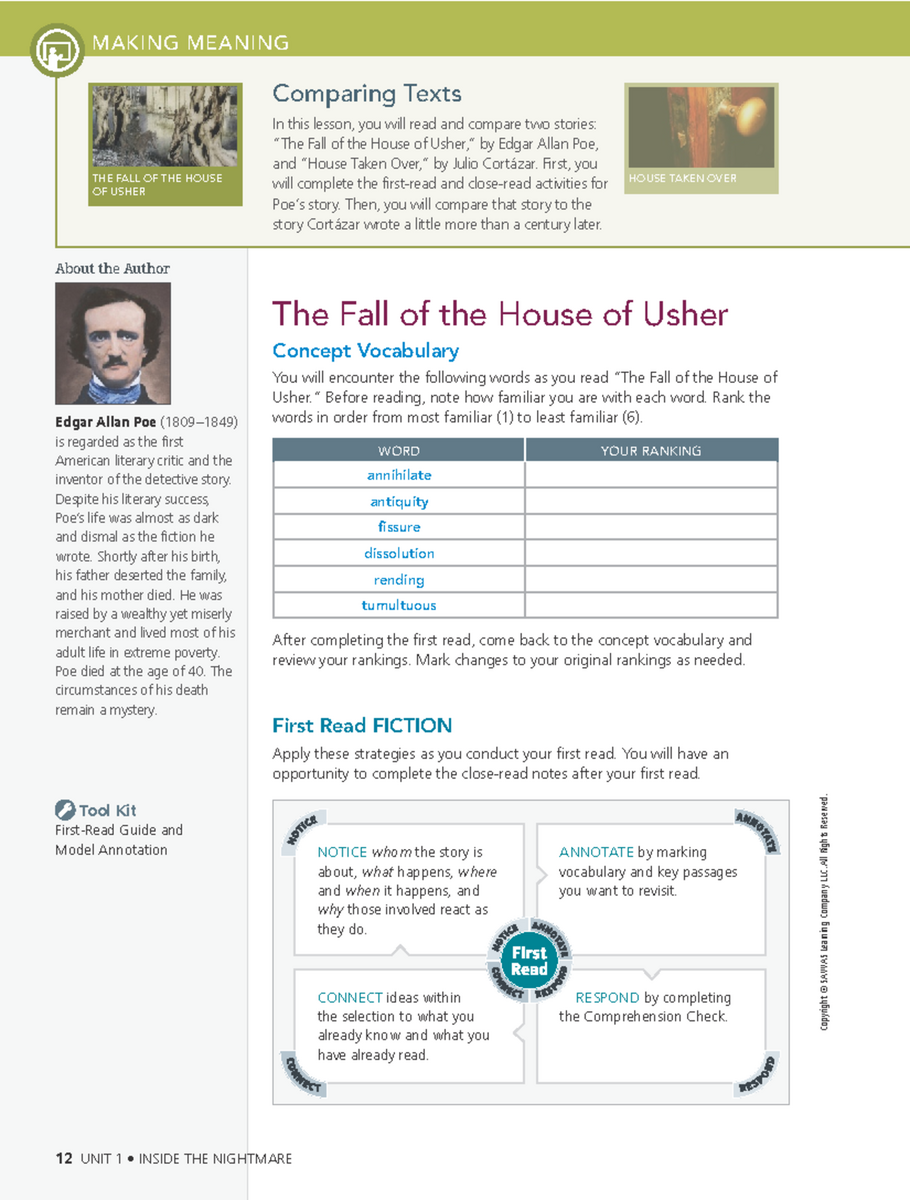 The Fall Of The House Of Usher Comprehension Analysis Guide Studocu The Fall Of The House Of Usher Comprehension Analysis Guide Studocu
