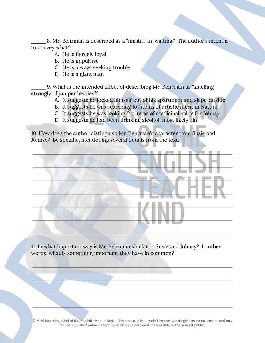 The Last Leaf By O Henry Quiz Close Reading Worksheet And Vocabulary Games Bundle Made By Teachers