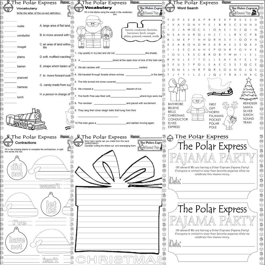 The Polar Express Christmas Read Aloud Book Companion Reading Comprehension Worksheets Made By Teachers
