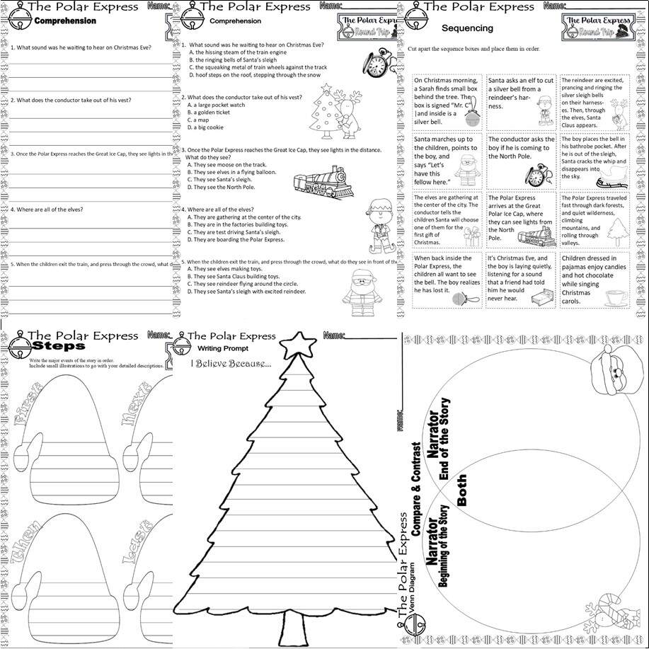The Polar Express Christmas Read Aloud Book Companion Reading Comprehension Worksheets Made By Teachers