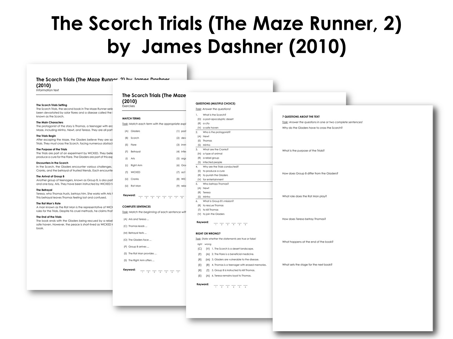 Maze Runner The Scorch Trials Trailer Activity ESL Worksheet By Kras9