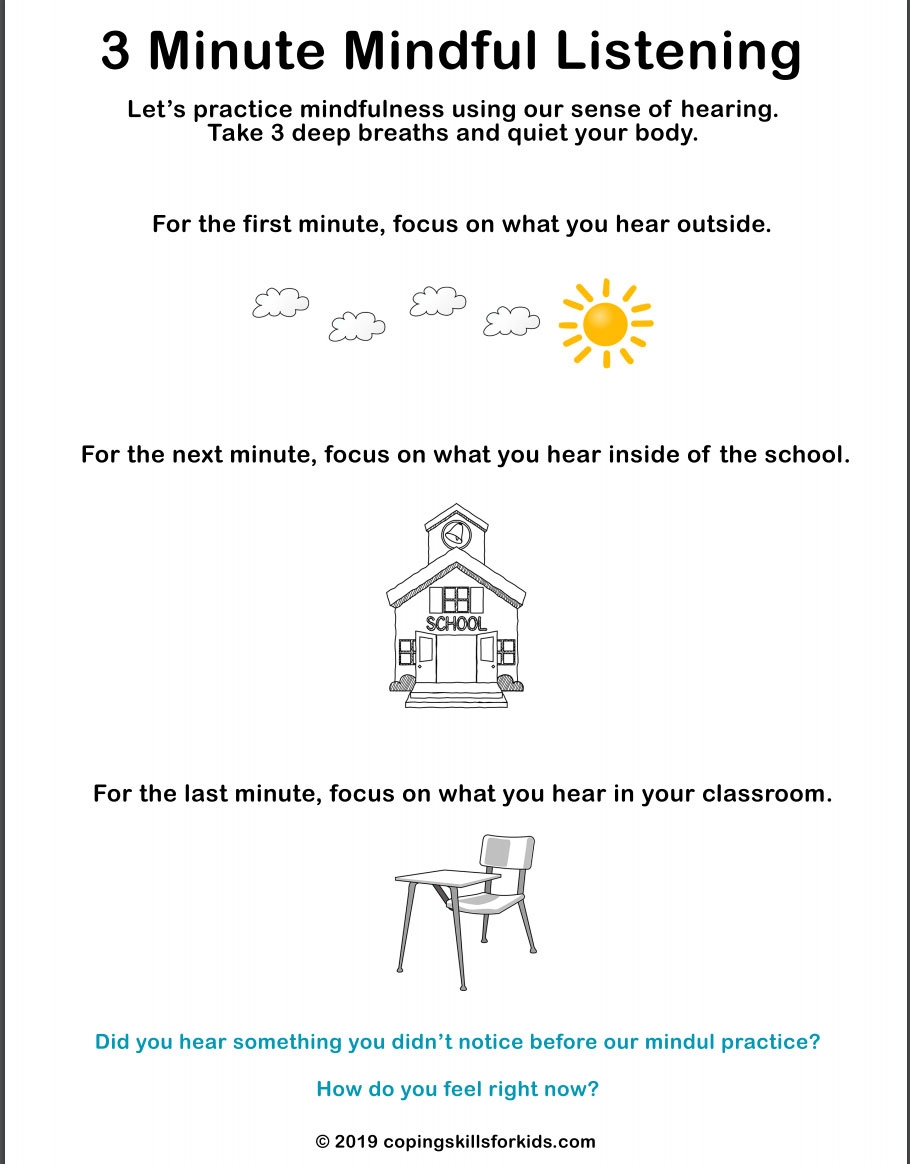 Three Minute Mindful Listening TeacherVision