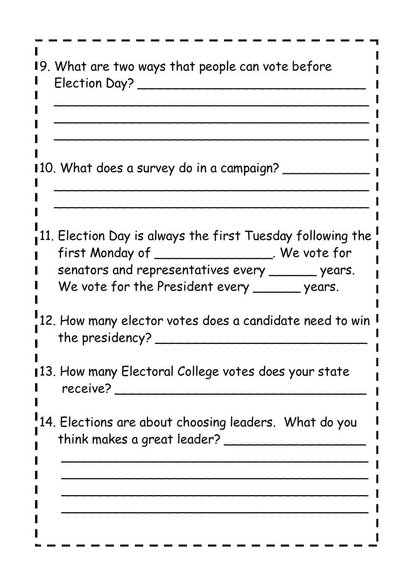 Time To Vote History Elections Electoral College Reading Comprehension Passage Worksheets Library