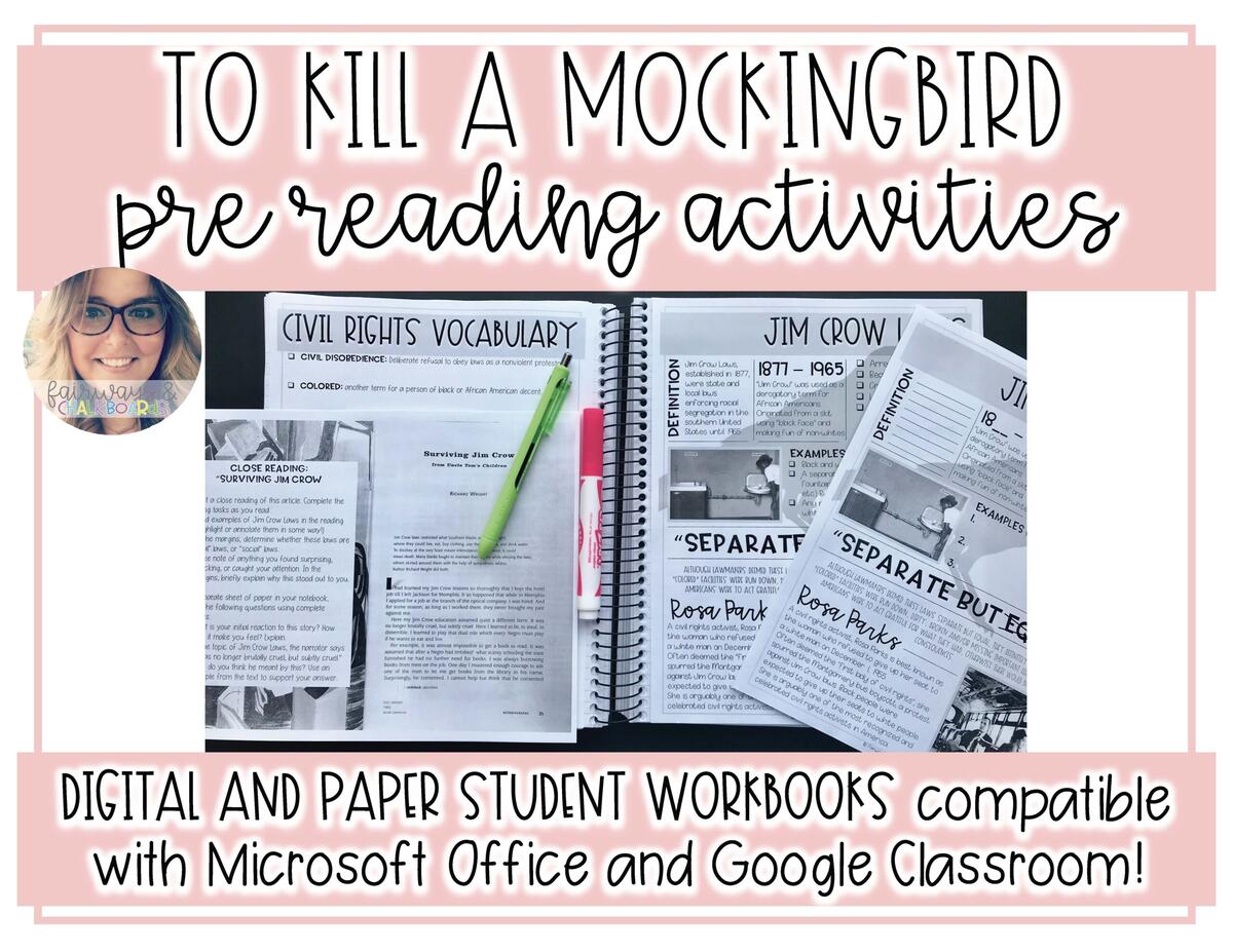 To Kill A Mockingbird Pre Reading Unit Classful To Kill A Mockingbird Pre Reading Unit Classful
