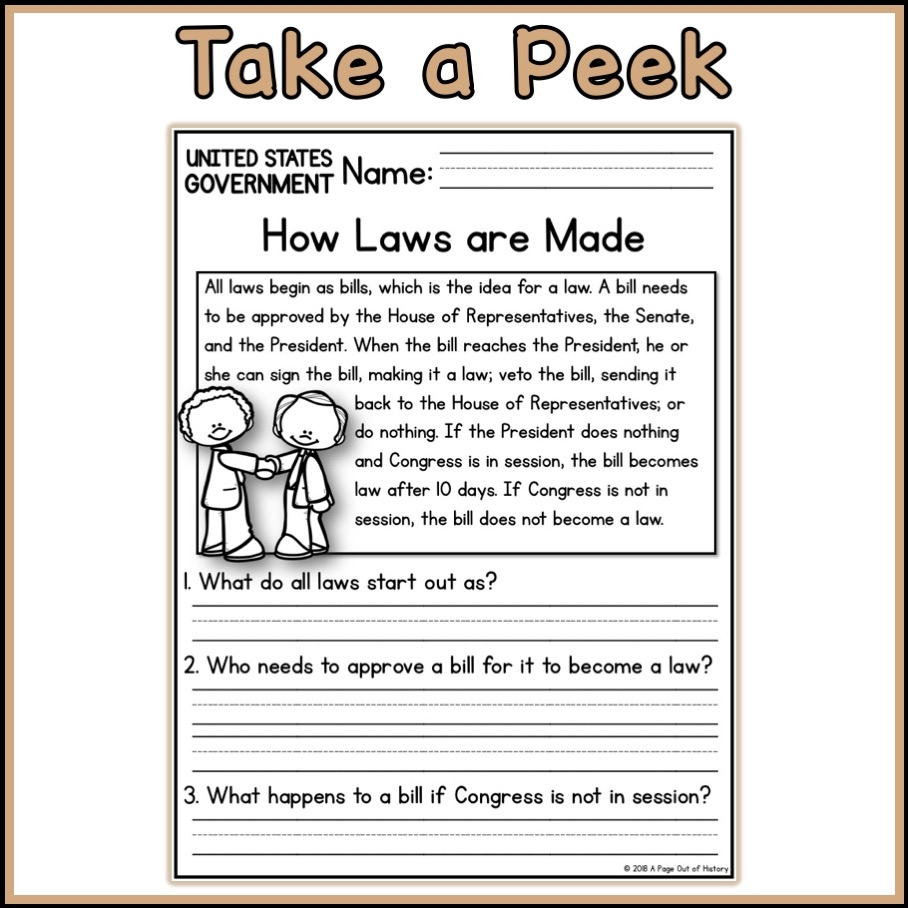US Government Social Studies Reading Comprehension Passages K 2 Made By Teachers US Constitution Social Studies Reading Comprehension Passages K 2 Classful
