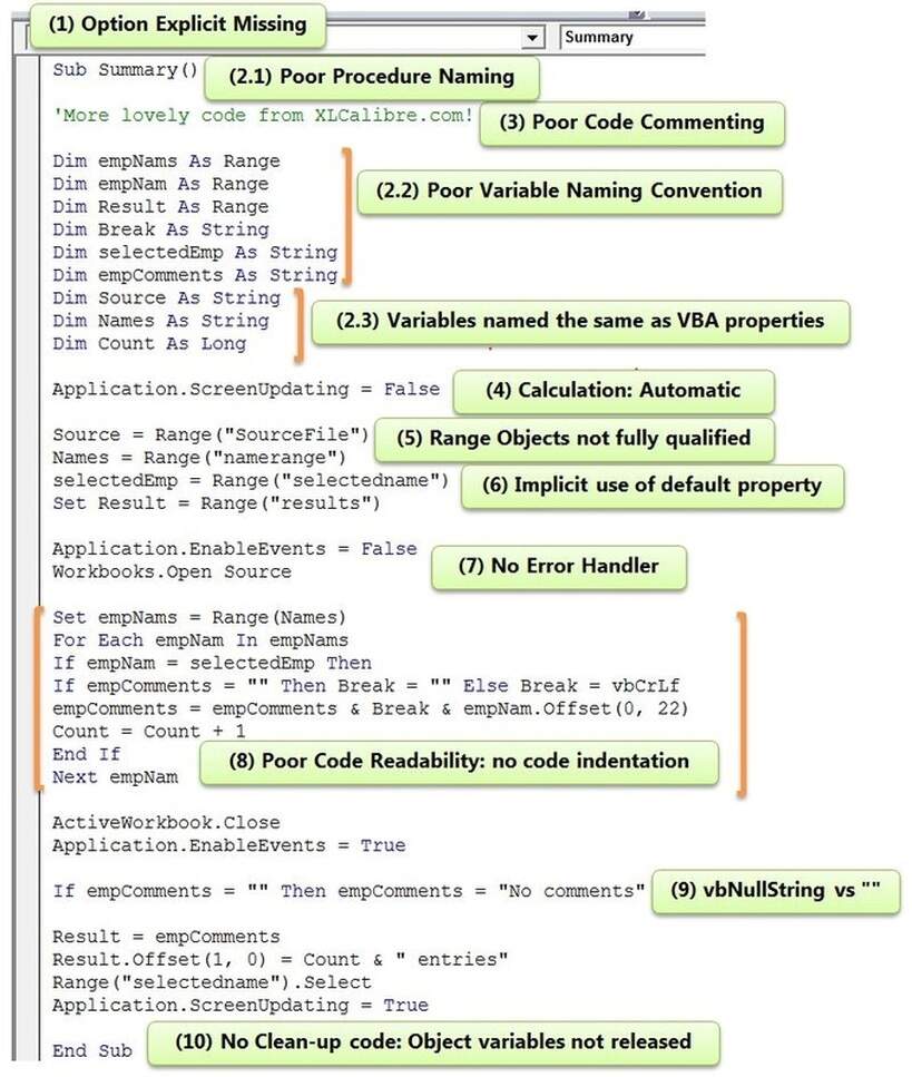 VBA Development Best Practices VBA Development Best Practices
