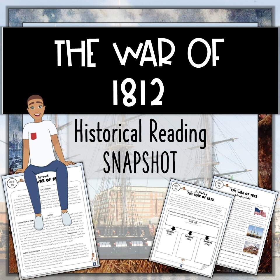 War Of 1812 Reading Passages Skills Tasks Assessment NO PREP Made By Teachers