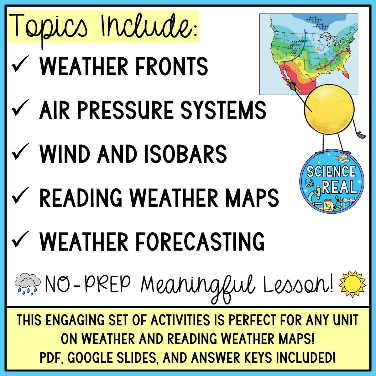 Weather Maps Reading Comprehension And Analysis Worksheets Classful
