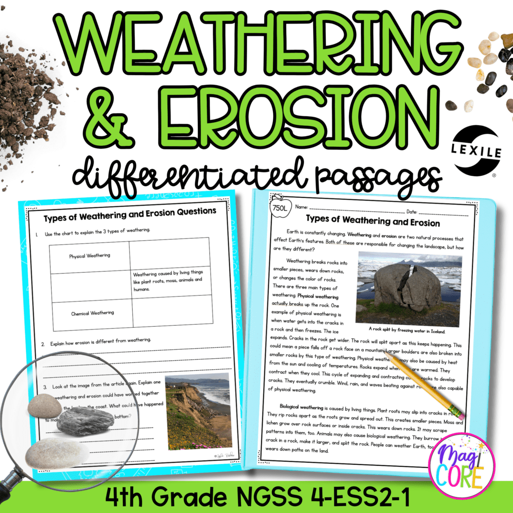 Weathering And Erosion 4 ESS2 1 MagiCore Printable Grade 5 Weathering Erosion And Deposition Worksheets