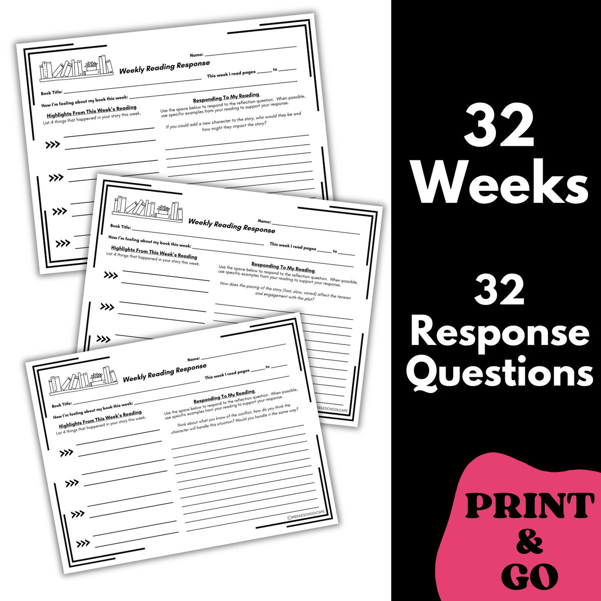 Weekly Reading Accountability Sheets Independent Reading Classful