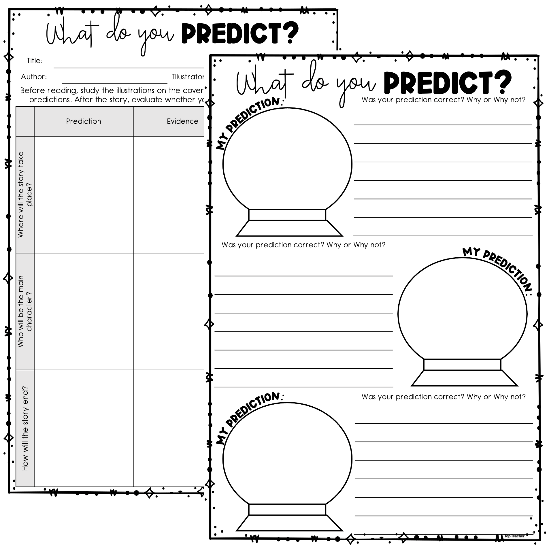 What Do You Predict Worksheets Top Teacher