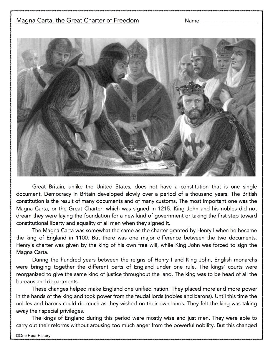 What Was The Magna Carta Reading Comprehension Passage Classful What Was The Magna Carta Reading Comprehension Passage Classful