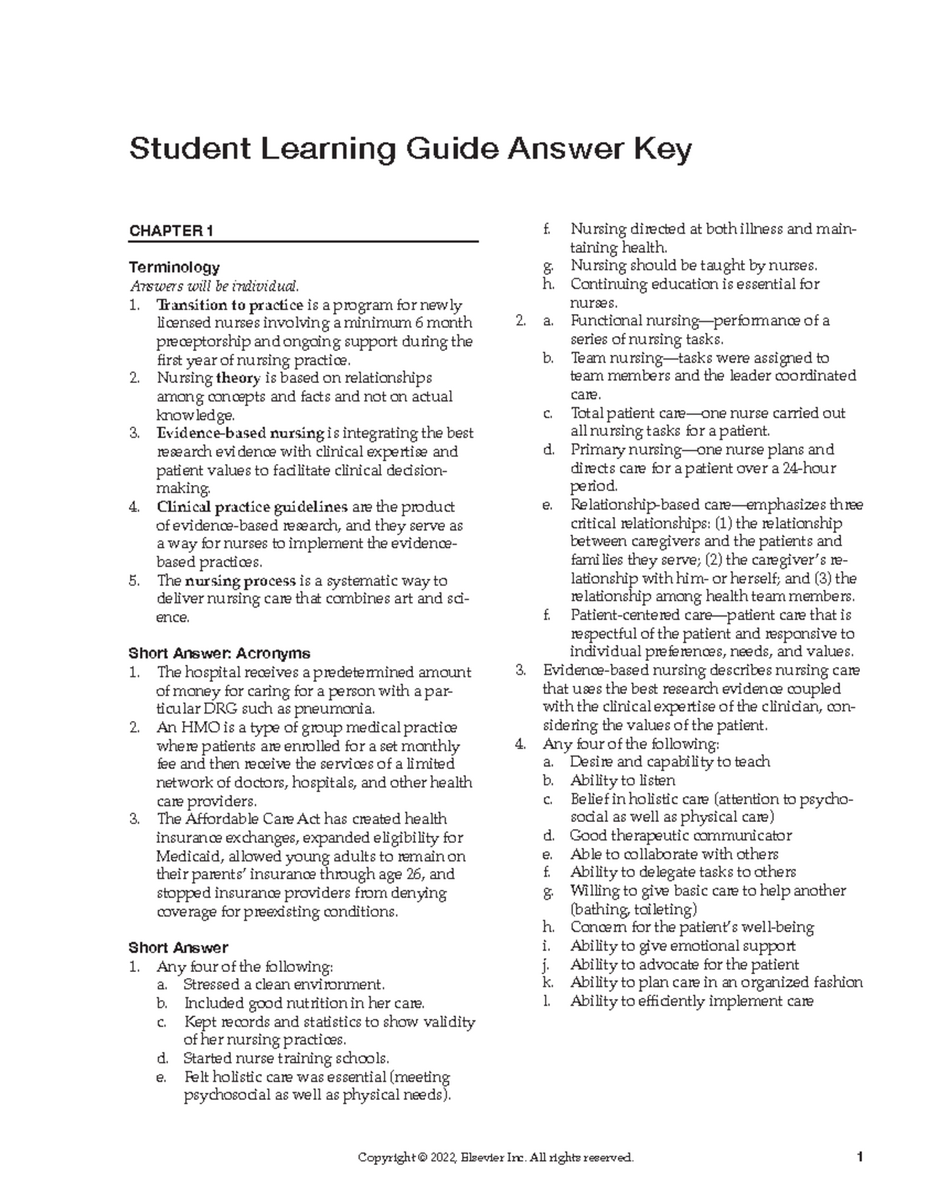 Williams Dewit Study Guide Answer Key For Nursing Concepts Studocu Williams Dewit Study Guide Answer Key For Nursing Concepts Studocu