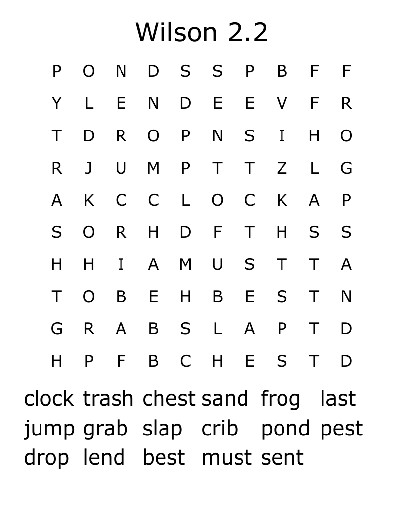 Wilson 2 2 Word Search WordMint Wilson 2 2 Word Search WordMint