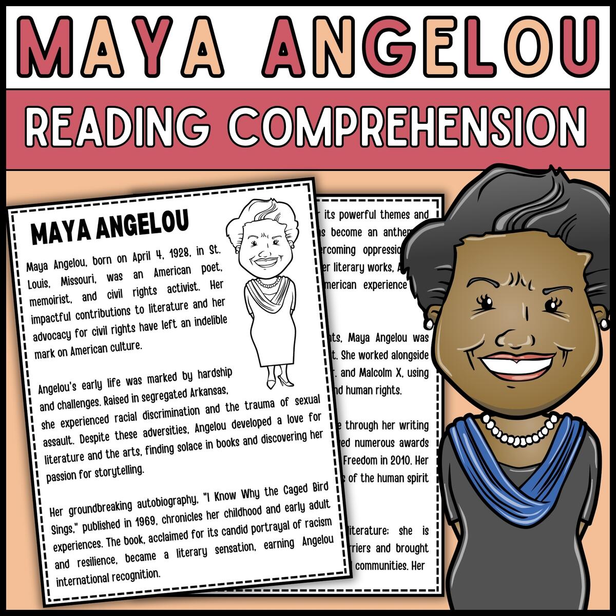 Women S History Month Maya Angelou Reading Comprehension Passage Questions Made By Teachers