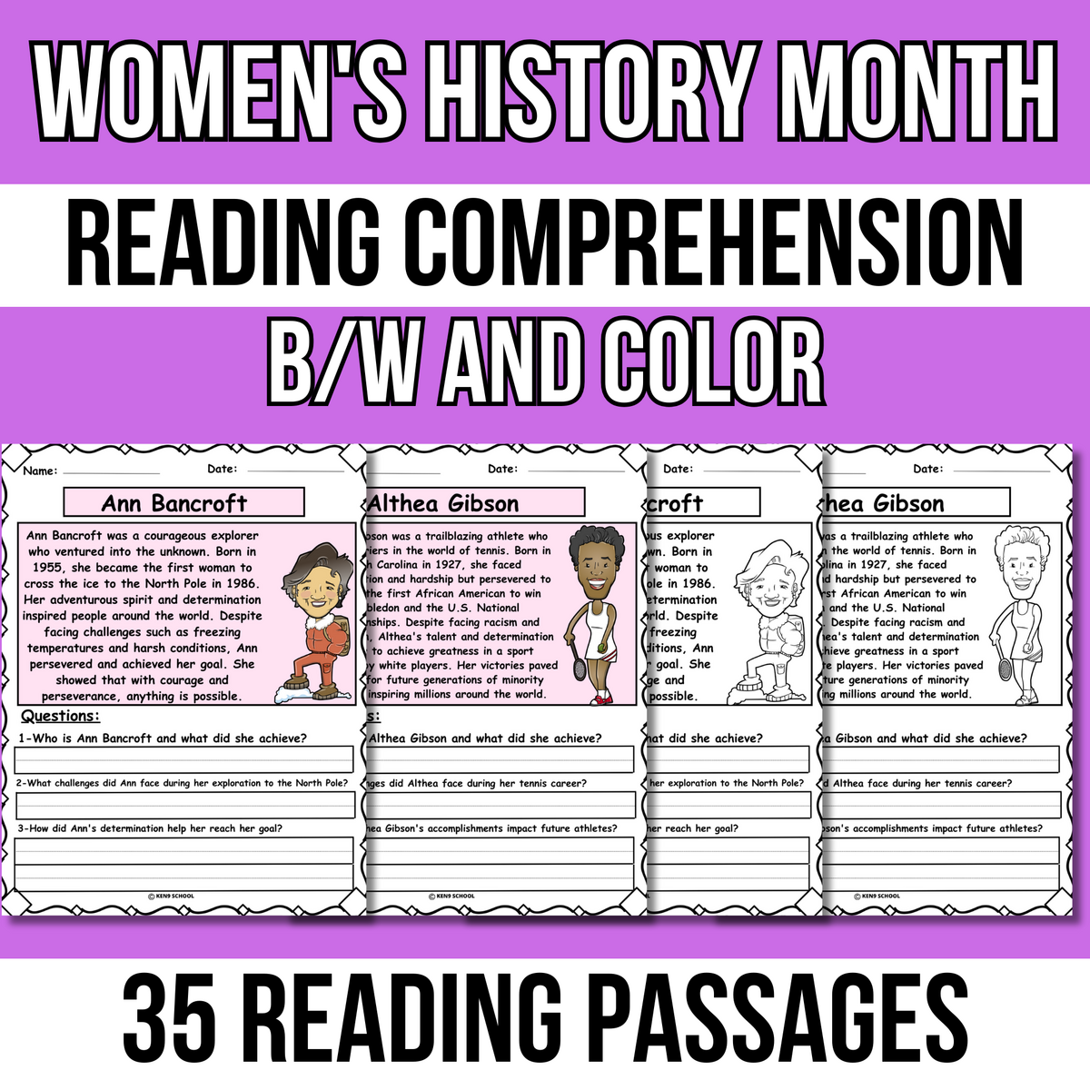 Women S History Month Reading Comprehension Passages And Questions March Activities Made By Teachers Women S History Month Reading Comprehension Passages And Questions March Activities Made By Teachers