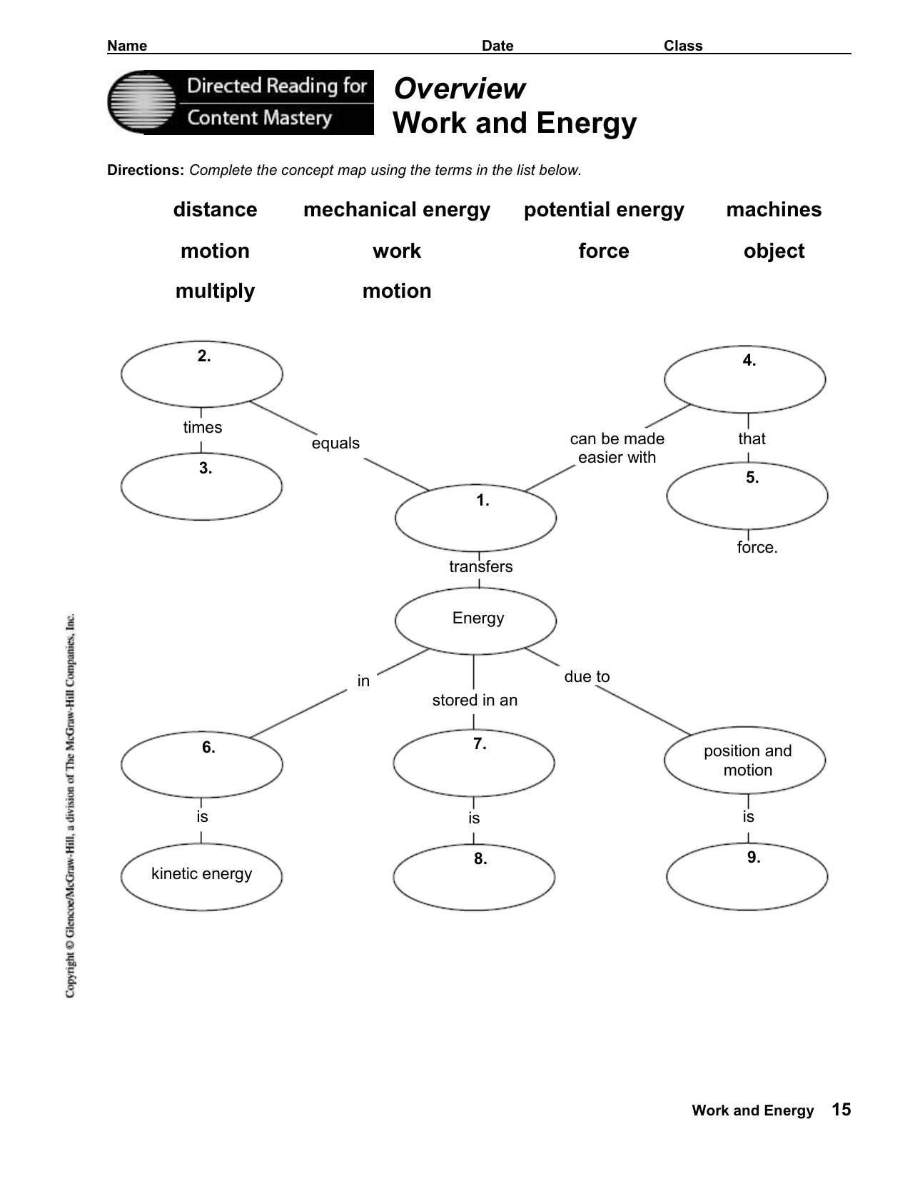 Work And Energy Worksheet Physics Concepts Work And Energy Worksheet Physics Concepts
