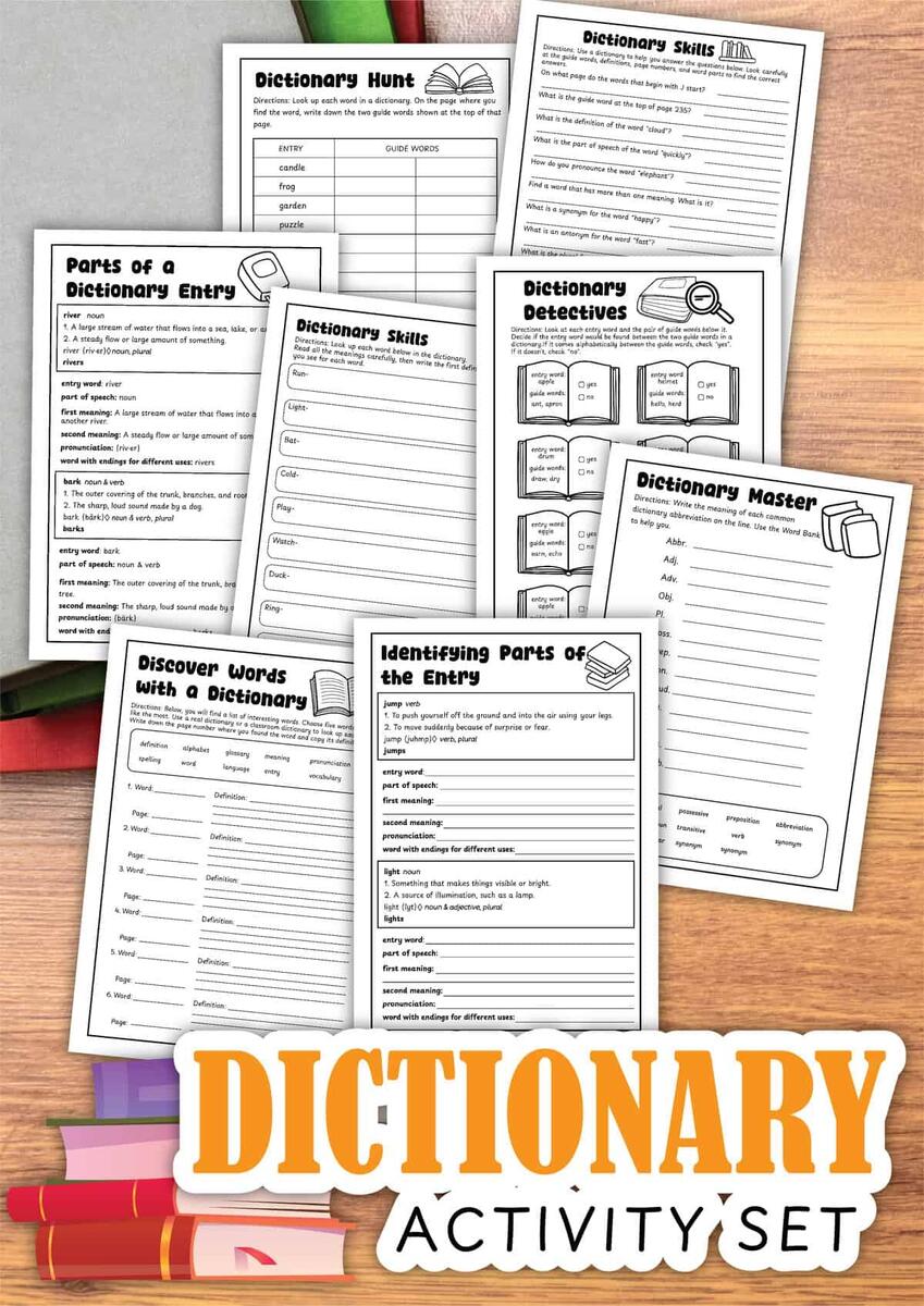 Worksheets For Dictionary Skills Teaching Kids To Find Their Own Answers