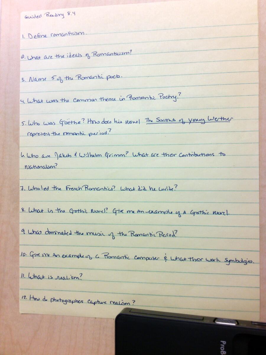World History Guided Readings Mrs Hefele S Social Studies Classes